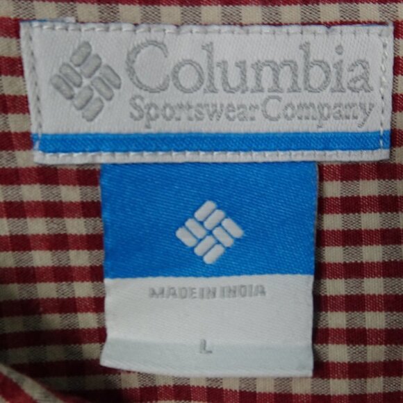 Columbia Button Up L/S Red Shirt Size Large - Picture 5 of 6